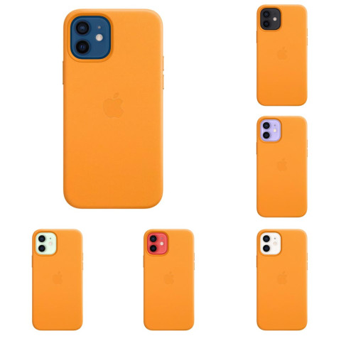 Чохол Leather Case with MagSafe для Iphone 12 mini California Poppy